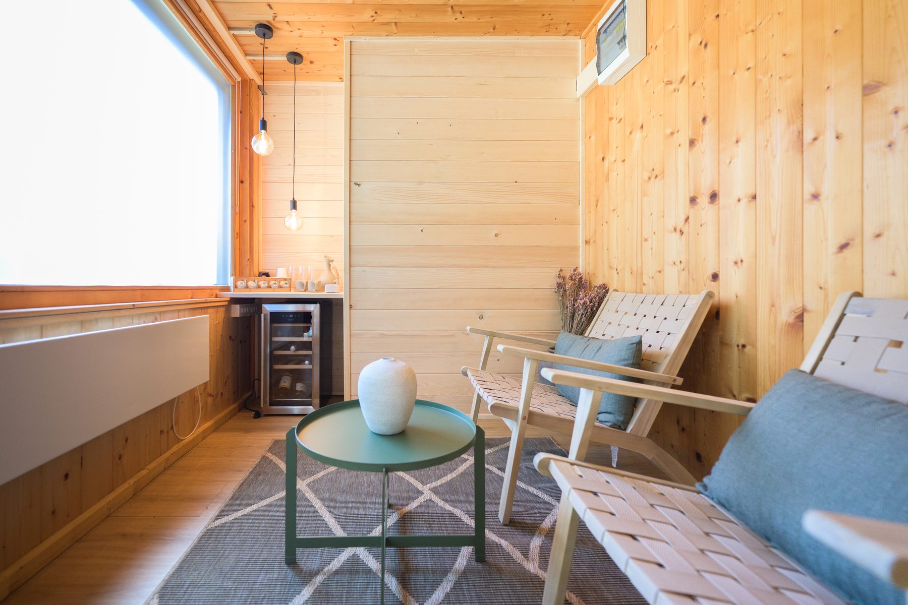 SPA relaxation corner with a refrigerator for drinks