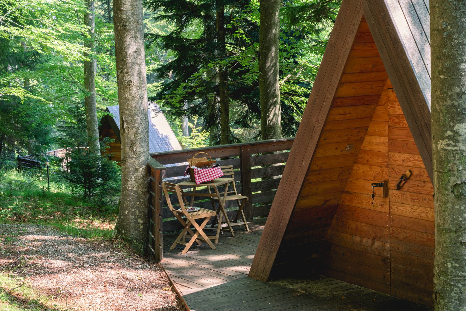 Cabin 3 — private terrace among the trees